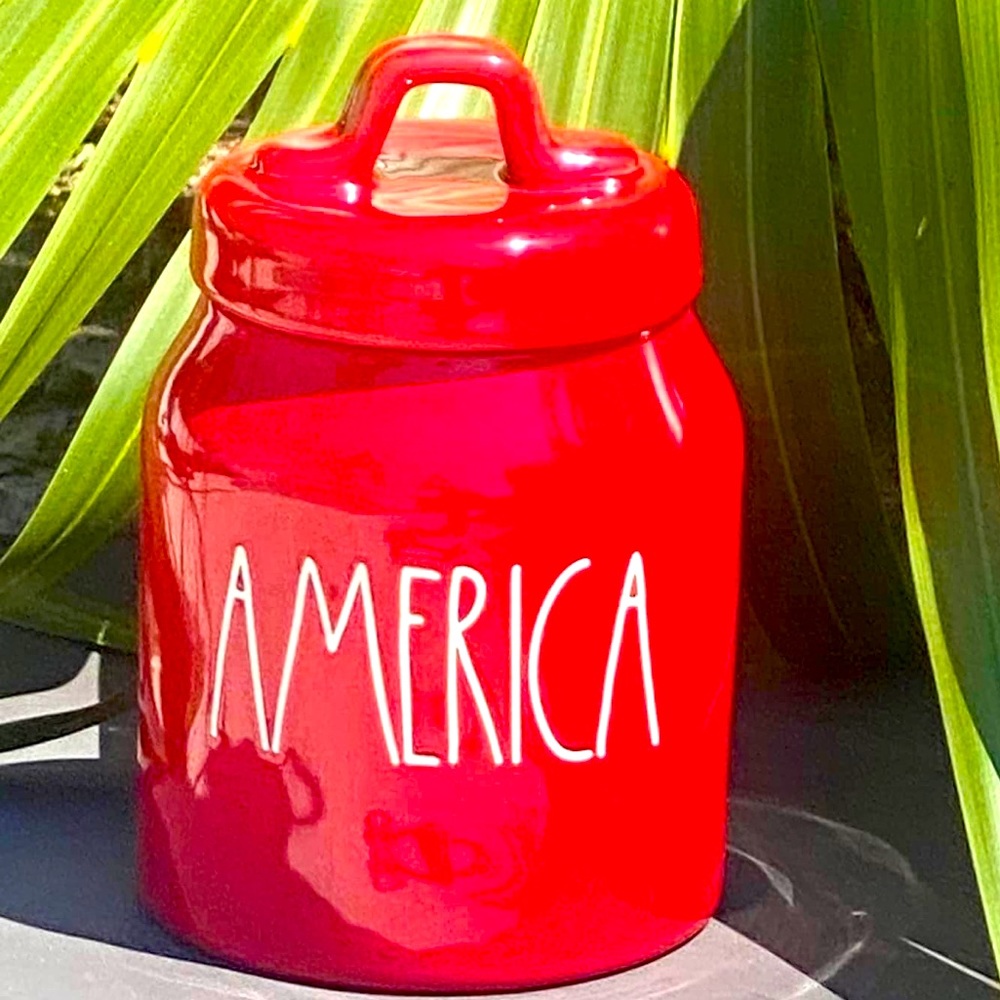 Rae Dunn HTF New Release Baby AMERICA Patriotic Canister 🇺🇸